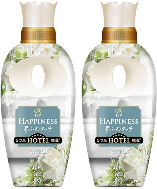 레노아 해피니스 섬유유연제 화이트티 본품 450ml 2개