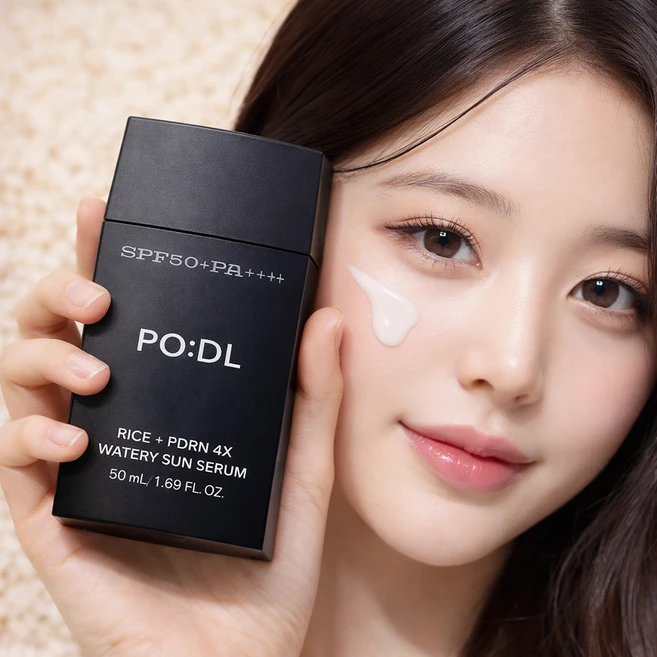 포들 라이스 PDRN 피디알엔 선세럼 4X 워터리 자외선차단제 50ml 선크림+동결건조 패드 1매, 1개 - 쿠팡