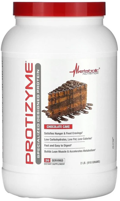Metabolic Nutrition 프로티자임 전문 디자인 단백질 초콜릿 케이크 910g(2lb) Nutrition (메타볼릭 뉴트리션), 907 g, 1개, 910g - 쿠팡
