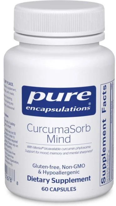 퓨어인캡슐레이션 Pure Encapsulations CurcumaSorb Mind | Supplement to Support Memory Sharpness and Cogni, 퓨어인캡슐레이션 Pure Encapsulations C, 1개, 60정 - 쿠팡