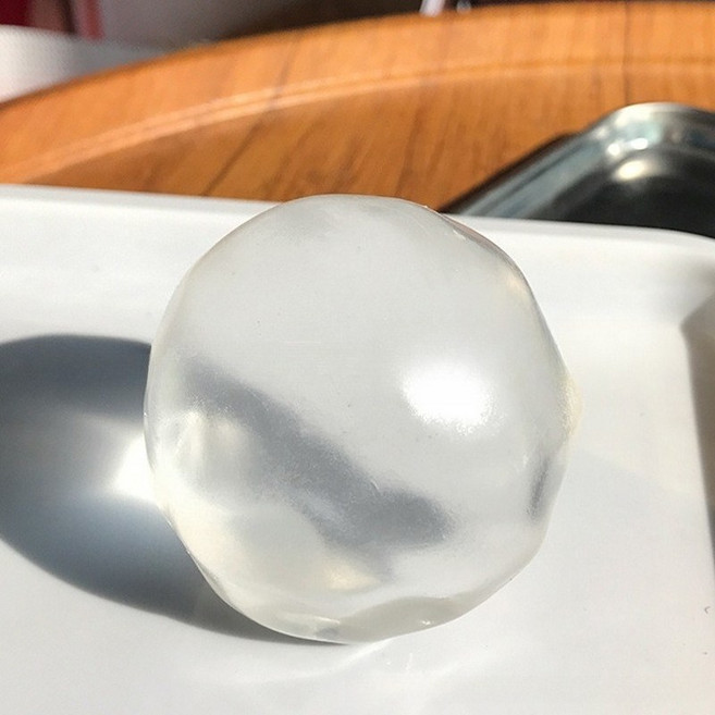 반투명 크리스탈 스트레스해소볼 코코넛 오일 말랑이 스퀴시 장난감(느린 회복 부드러운 스트레스 볼), 투명한 색상