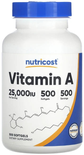 Nutricost 비타민A 25000IU 소프트젤 500정, Nutricost비타민A25000IU소프트젤500정 - 쿠팡