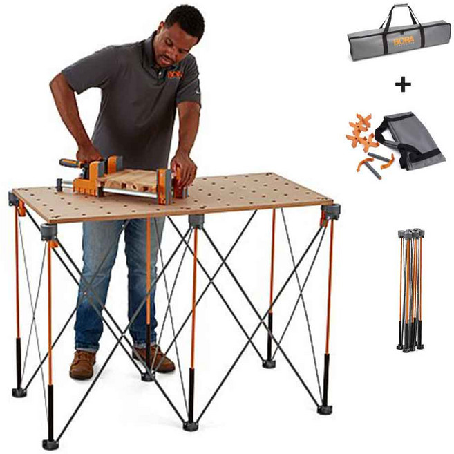 BORA 센티피드 접이식 목공작업대 테이블 워크벤치, 높은6발(K6S-높이:910mm), 1개