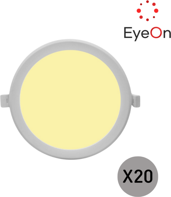 아이온 AS2년 6인치 다운라이트 20W 아주밝음 벌레방지 방습 플리커프리 매입등 매립, 전구색(노랑색), 20개