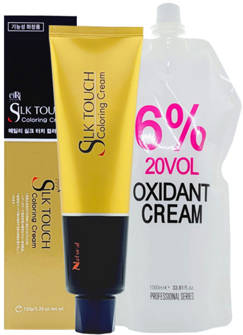 화인 CMS 에일리 실크터치 컬러링 크림/염색약/염모제 150ml (1제 6개당 산화제1개), 7/34 밝은오렌지, 1개