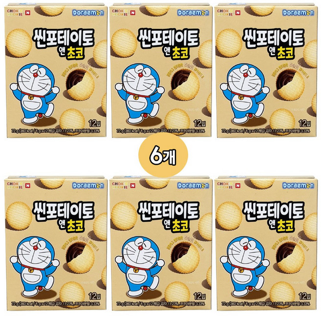 바스락 씬 포테이토 앤 초코 스낵, 72g, 6개