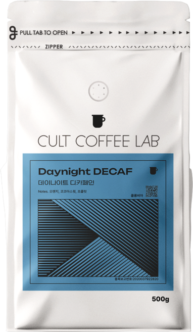 컬트커피랩 디카페인 콜롬비아후일라 슈가케인 너티초코 카라멜 데이나잇 싱글오리지 원두, 홀빈(분쇄안함), 500g, 1개