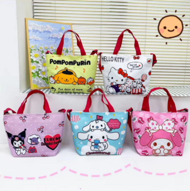 귀여운 산리오 캔버스 캐주얼 크로스백