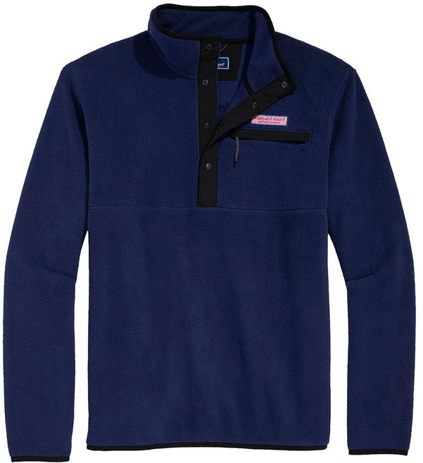 Vineyard vines 남성용 하버 플리스 쿼터 스냅 해상 네이비 XL [호환]