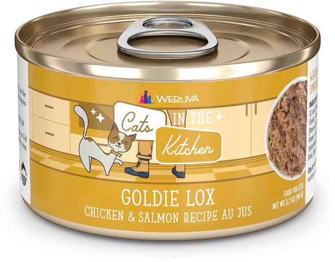 웨루바 캣츠 인더 키친 골디 락스 주식캔, 닭+연어+참치, 90g, 12개