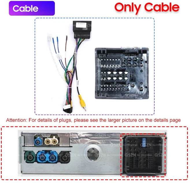 푸조 308/208/2008/4008/508L(2018)/시트로엥 C4 케이블 16핀 배선 하네스 레이즈 CANBUS 디코더 박스 어댑, 02 only Cable