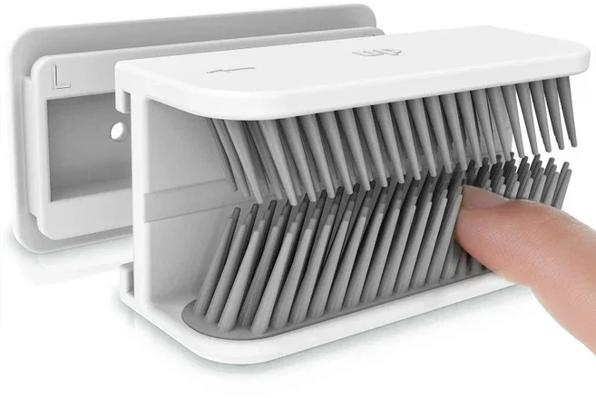 문짝지그 재사용 가능한 실리콘 헤어 컬렉터 벽걸이 액세서리, 01 하얀색