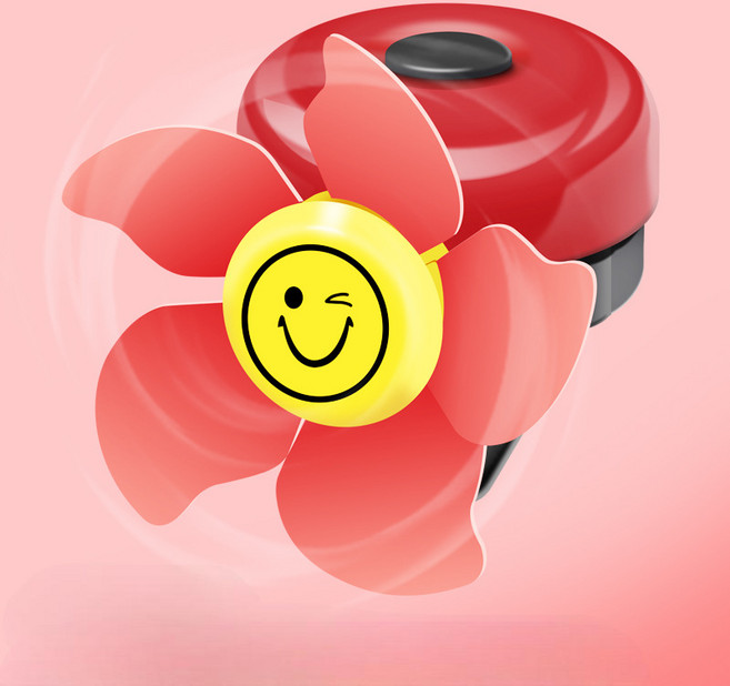 루앤시 바람개비 자전거 벨 핸들벨 슬라이딩 밸런스 방울 경적 호른 풍차, 레드