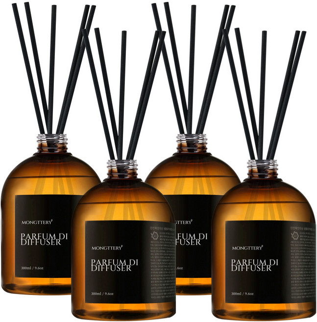 몽때리 실속형 디퓨저, 4개, 300ml, 피톤치드