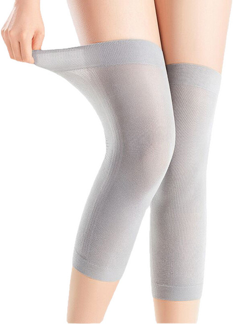 가벼운 통기성 무릎 보호대 논슬립 무릎아대 고탄력 압박밴드 좌우 착용 압박스타킹 관절보호대 무릎 보호대, 그레이, 2개