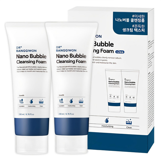 닥터방기원 나노 버블 클렌징 폼, 200ml, 2개