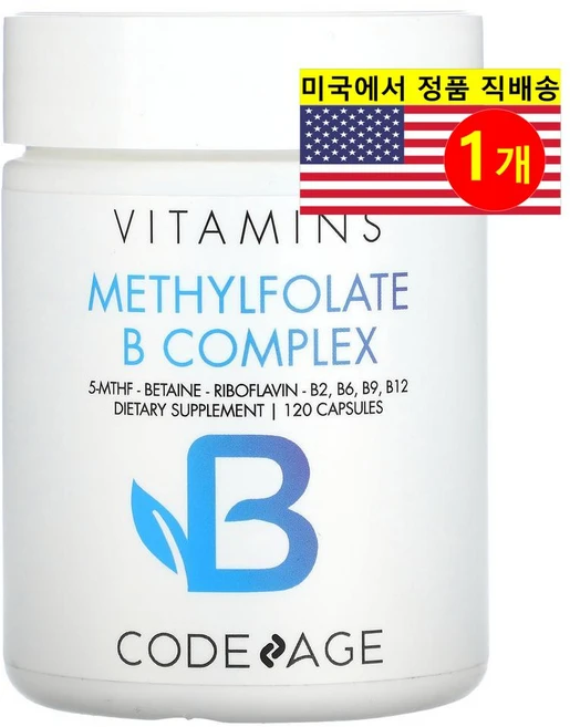 Codeage Methylfolate B Complex 코드에이지 비타민 콜플렉스 120정, 1개 - 쿠팡