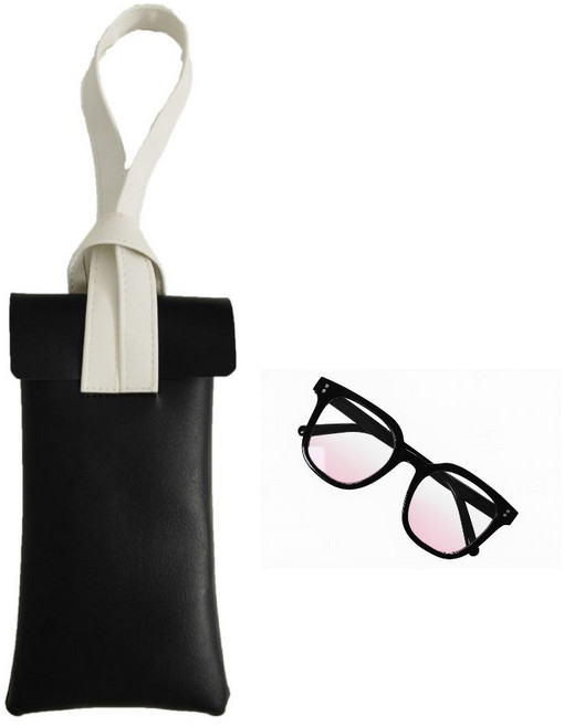 알뜰순정 휴대용 안경 가죽 파우치