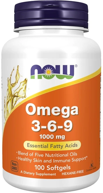 NOW 나우 Omega 3-6-9 1000 mg 250 Gels 오메가3-6-9 250젤, 1개, 100정 - 쿠팡