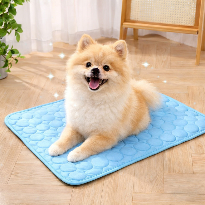 애완 쿨매트 여름 강아지 고양이 냉감, 1개, 블루