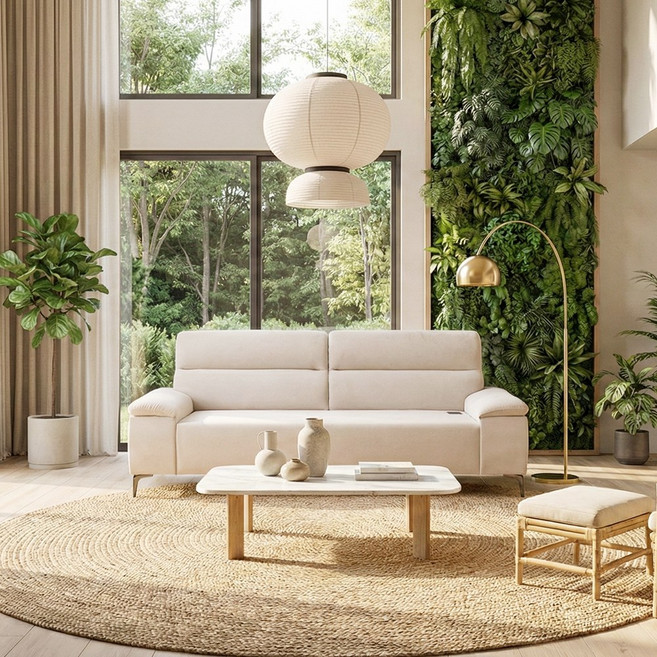 서광퍼니처 담온 온열 기능성 패브릭 황토볼 온돌 2인용 흙소파 hy, 담온 2인