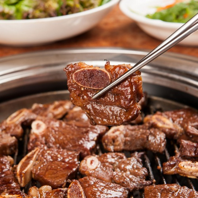 LA식 돼지 양념갈비 1kg 갈비밑반찬, 1