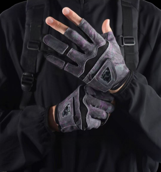 Fazhuo 아웃도어 루아장갑 낚시장갑 자전거장갑 헬스장갑, 1개, 보라색