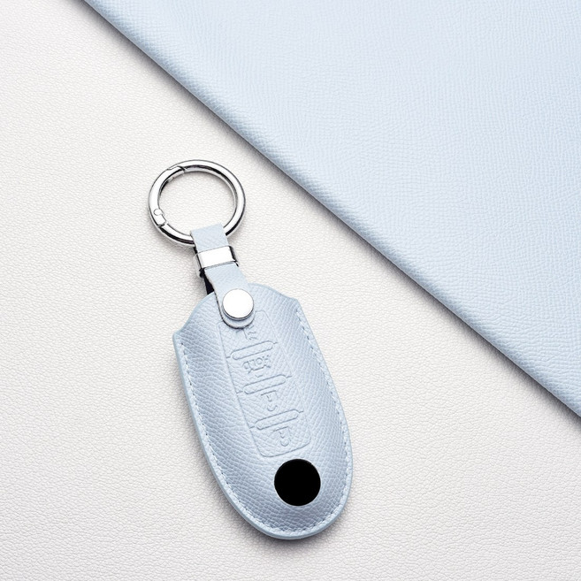 닛산/인피니티 키케이스 방스크래치 내마모성 주크/큐브/멕시마 등 전차종 + Q시리즈 (Q30 Q50 QX60 Q70) 호환, 닛산/인피니티 A4타입(4버튼), 스카이블루