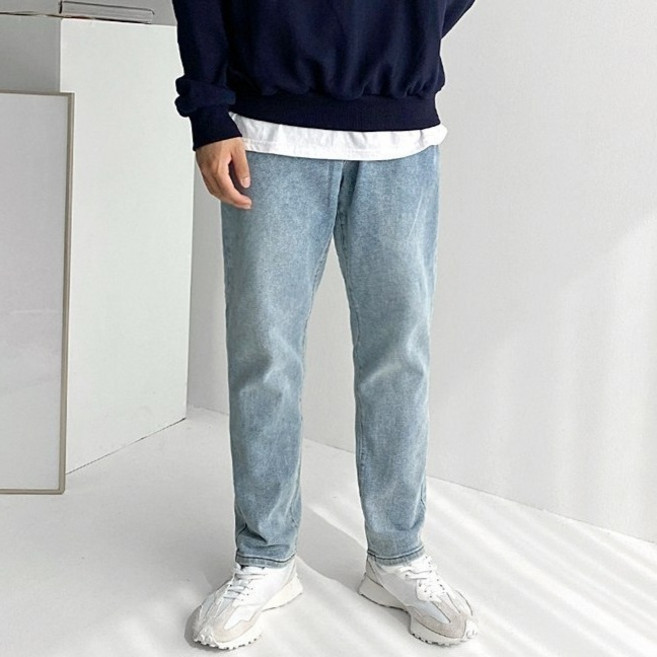 머시따 남성용 세미와이드 히든밴딩 청바지