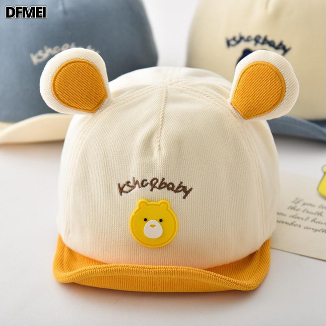 DFMEI 寶寶帽子春秋季男童女童秋冬鴨舌帽可愛嬰幼兒遮陽帽兒童棒球帽