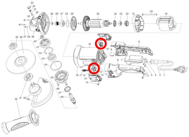 계양 카본브러시 (DG-150C DG180-14 DP-7000V CS-7CB공용), 1세트
