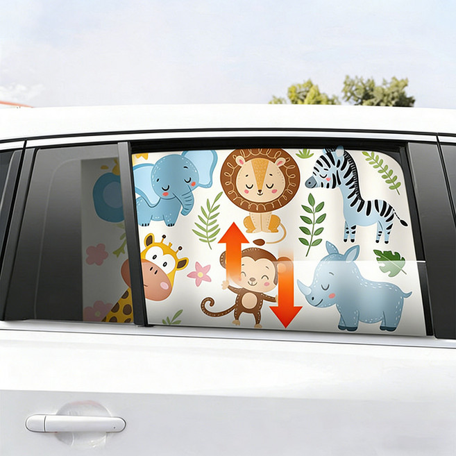 샤이닝포인츠 간편 부착 자석 방수 차량용 햇빛가리개, 1개, 화이트