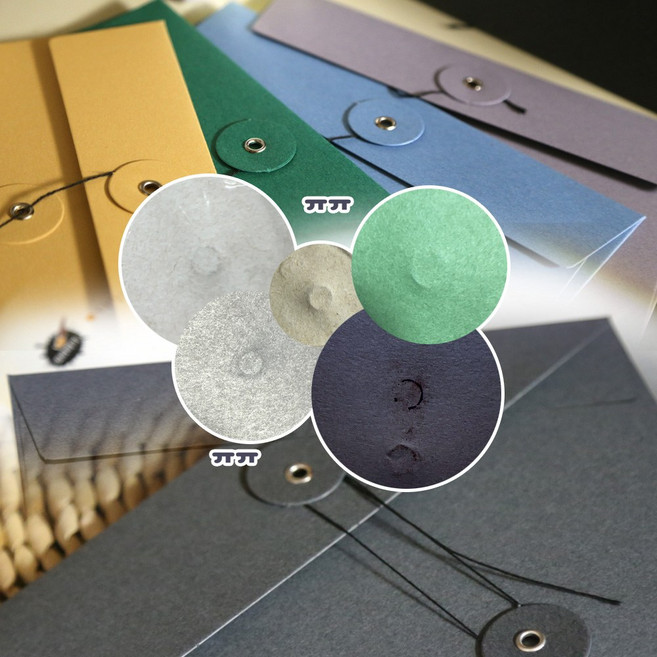 [B급 특가/재고 정리] 하도메 봉투 (끈/실 봉투) 고급 초대장/카드 봉투 파격 A4 A5 A6, 랜덤, 1개