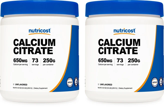 뉴트리코스트 칼슘 시트레이트 파우더 250g 무맛 2병, 2개 - 쿠팡