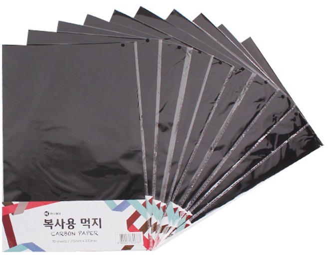 하나제이 복사용 먹지 A4 검은색 10장, 2개
