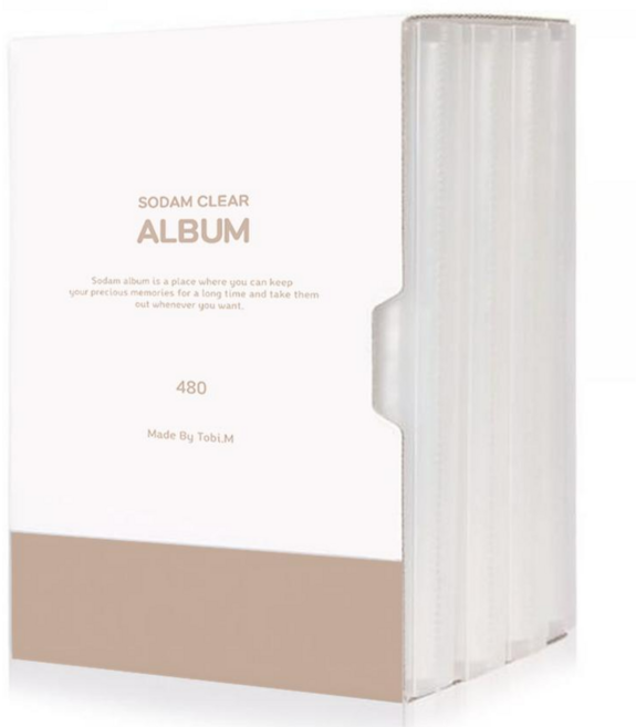 문구백서 소담 클리어앨범 4x6 4권세트 + 케이스, 480매