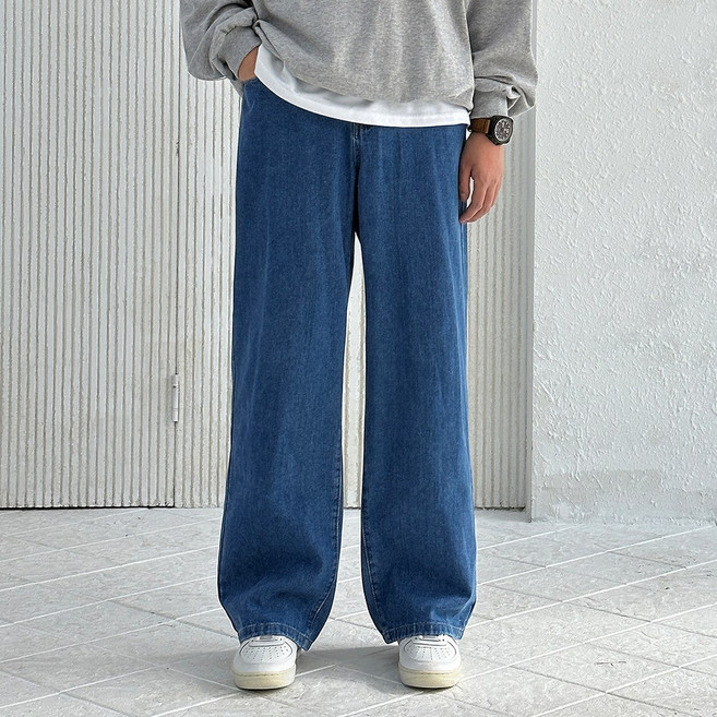 더맨쉽 사계절 와이드 워싱 데님 팬츠 S~2XL 빅사이즈 NJTCP27025