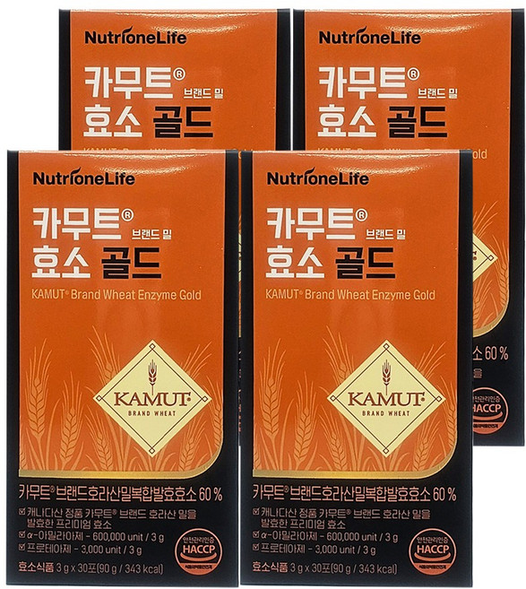 뉴트리원 카무트효소 골드 곡물맛 발효효소, 4개, 30회분