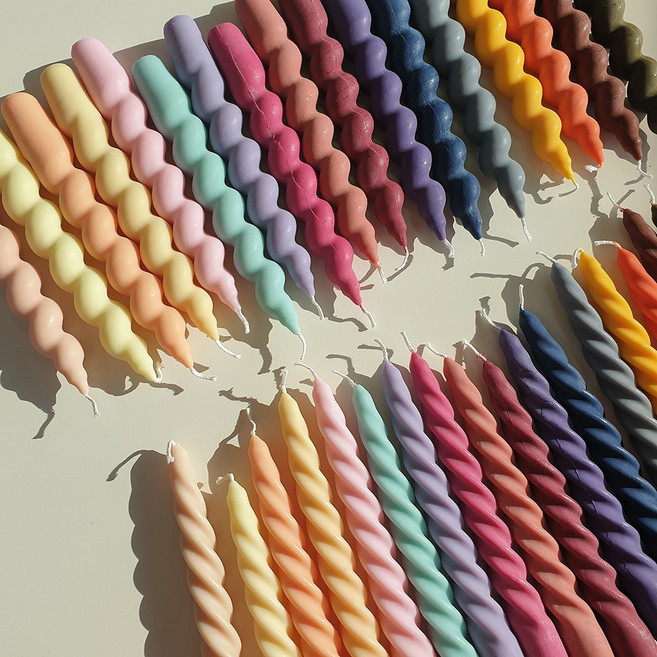 페페무드 트위스트 테이퍼 캔들 2type 향초 양초 소이 아로마 인테리어 오브제 크리스마스 돌상, 통통 트위스트, 그레이, 1개