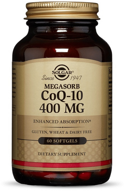 솔가 메가솝 CoQ-10 400mg 글루텐 프리 무설탕 소프트젤, 1개, 60정