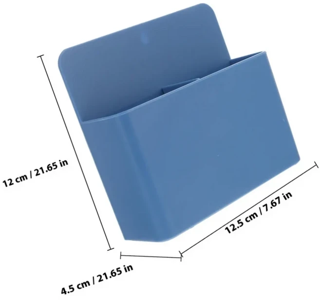 자석 펜 홀더 다기능 플라스틱 걸이형 데스크탑 정리함 흰색칠판 마커 분필 보관 케이스, 02 Dark Blue