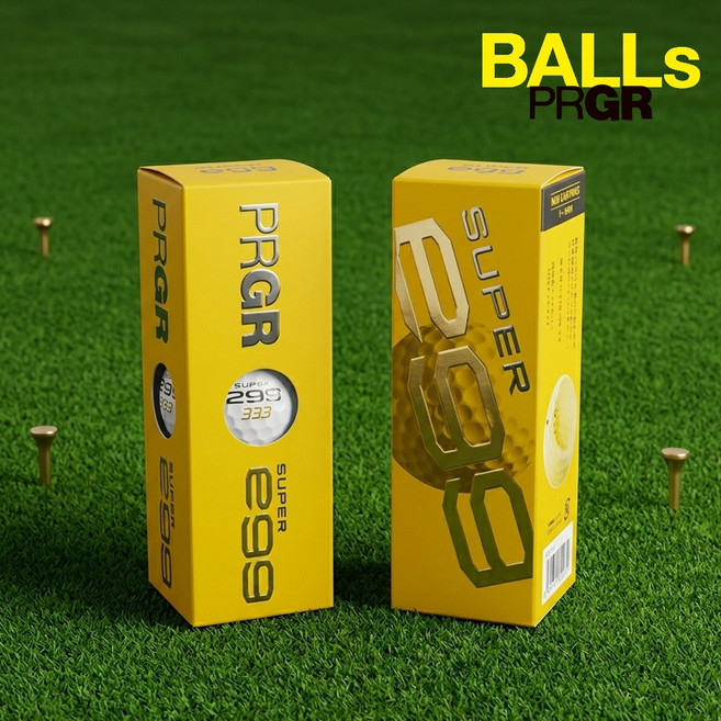 고반발골프공 PRGR 프로기아 26 슈퍼에그 2피스 3구 슬리브골프공, 1개, 3개입, 화이트