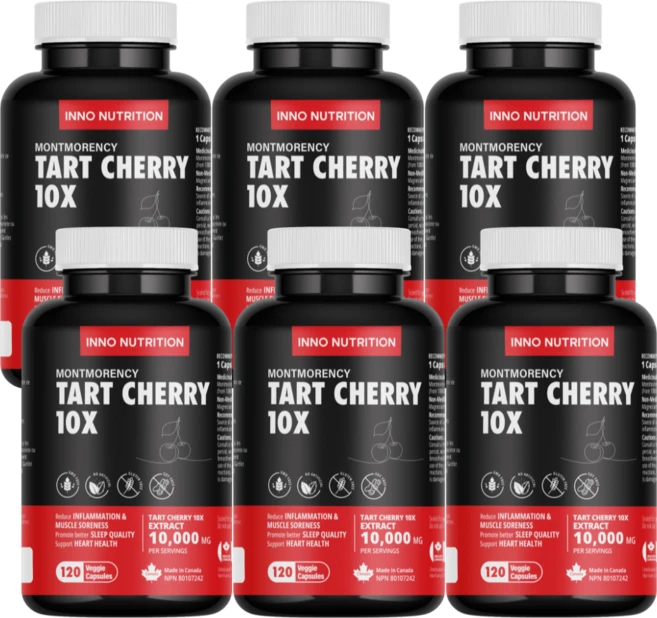 이노뉴트리션 몽모랑시 타트체리 10배농축 식물성 멜라토닌 원액추출 분말 알약 영양제, 6개, 120정 - 쿠팡