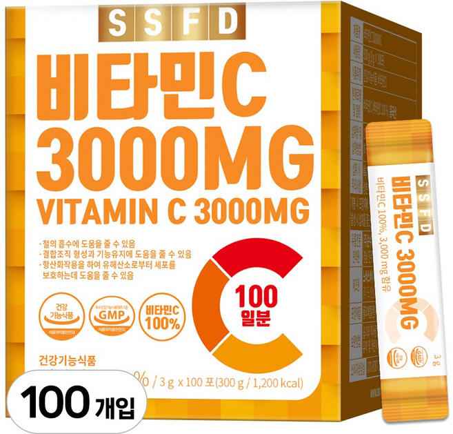 순수식품 비타민C 가루 분말 스틱 파우더, 300g, 1개