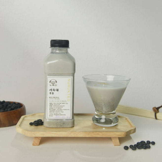 [누룩터]서목태콩물 국산콩물 약콩 쥐눈이콩물 무합성첨가물 콩국수 두유, 2개, 500ml