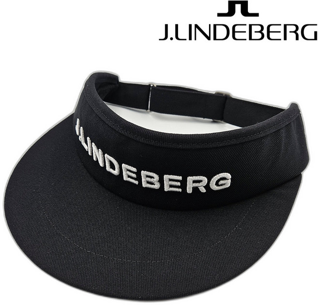 [정품] 제이린드버그 남성 바이저 골프 모자 썬캡, 블랙(GMAC08259-9999), 1개