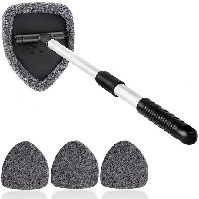 오컴캡 자동차 유리 청소기 자동차 청소 용품, 1세트, 4개 패드 포함, 회색