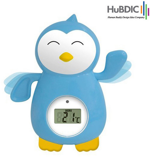 (kaoncnt) 휴비딕 디지털 탕온계 탕온도계 아기 목욕 장난감 물온도, 펭귄