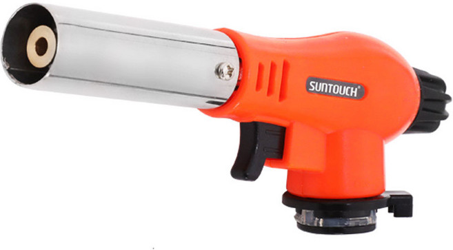 국산 캠핑 가스 요리용 자동 원터치 토치, 1개