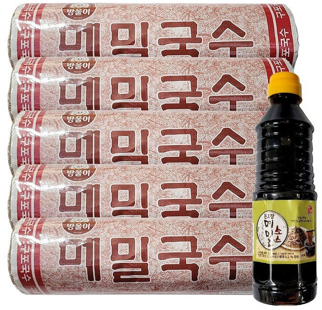 방울이 메밀국수 소면 1kg 모밀소바 묶음5개